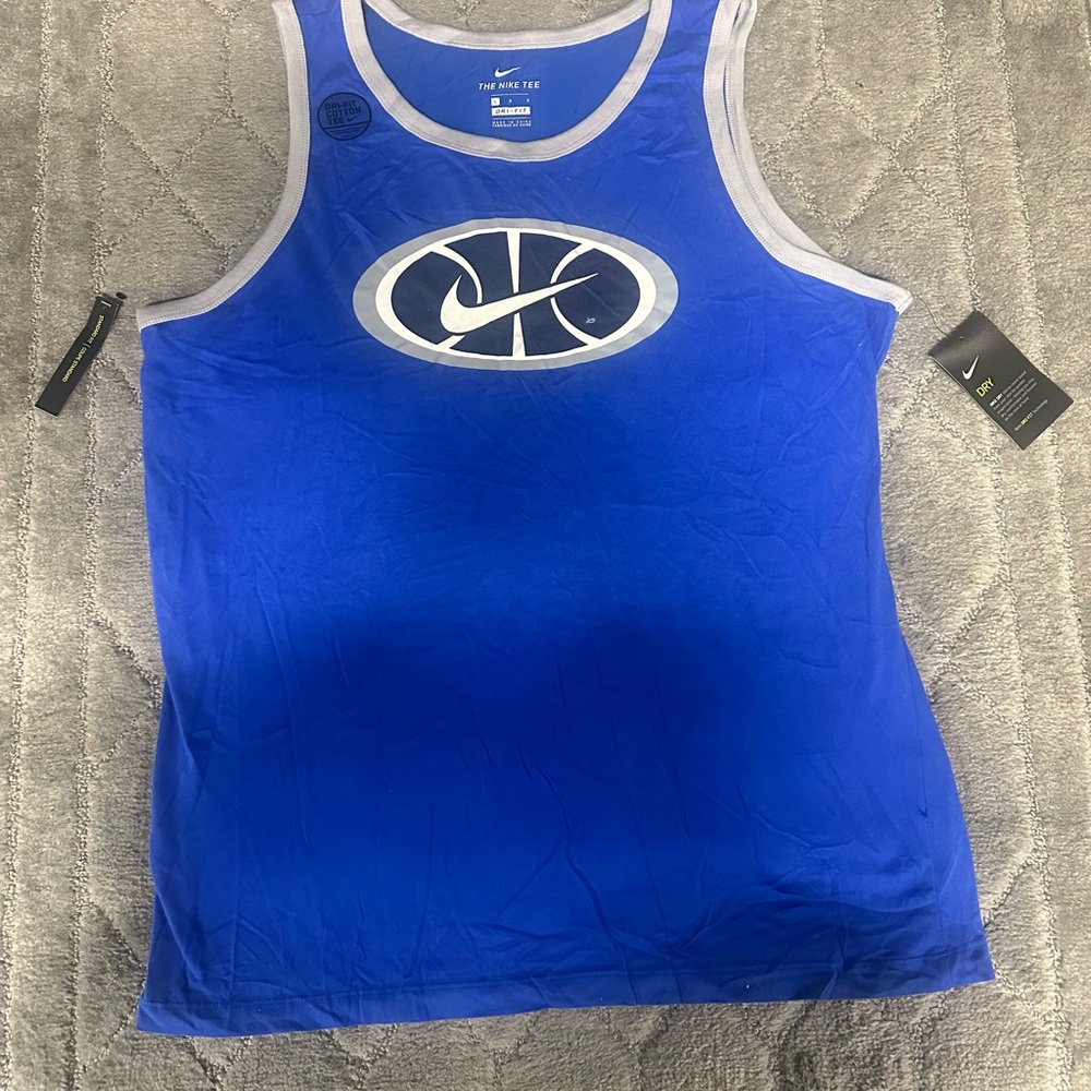 Nike Dri-Fit Men's Basketball Tank Game Royal Size L NEW with tag